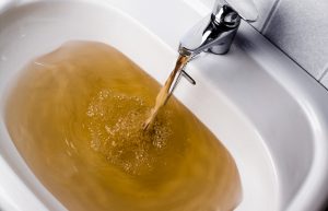 dirty water in sink